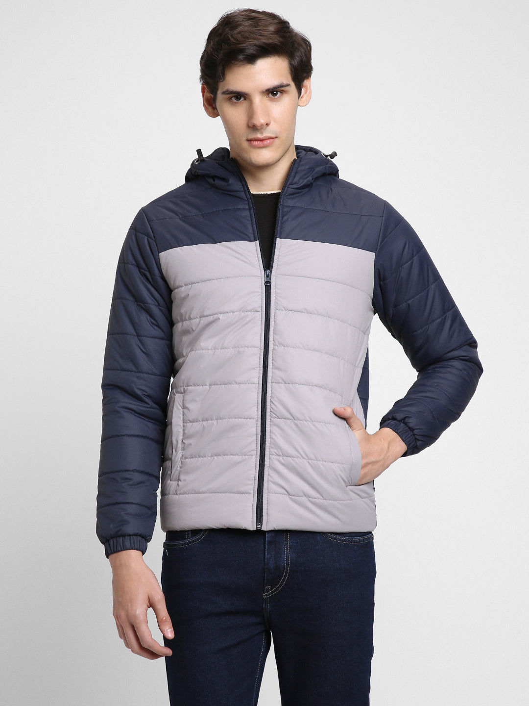 Dennis Lingo Men's Hooded Regular Fit Colorblock Light Grey Jackets –  DENNIS LINGO