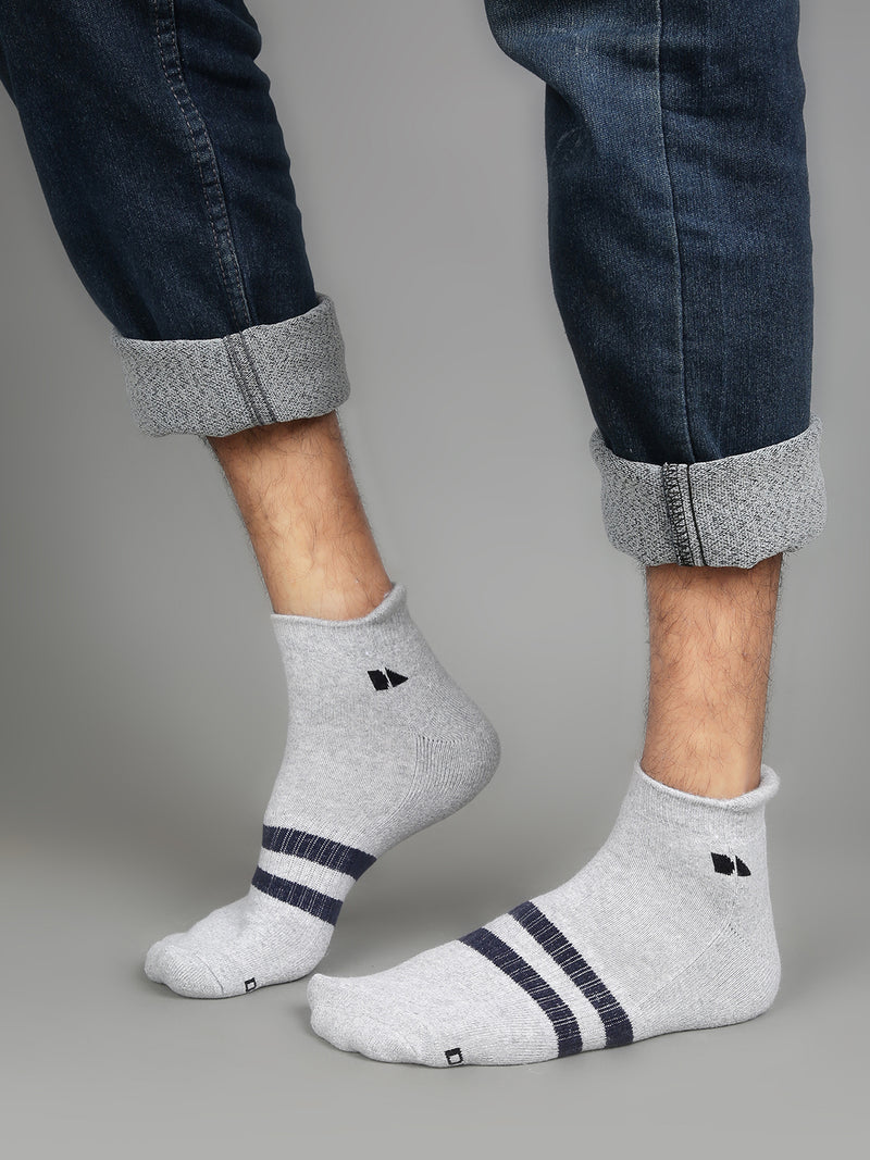 Men's Pack of 3 Striped Ankle Length Socks