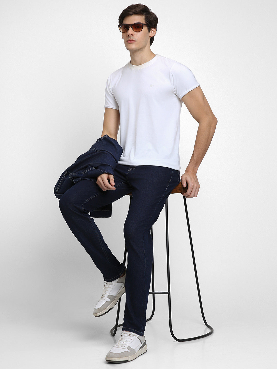 Men's Straight Rinse Indigo Stretchable Jeans