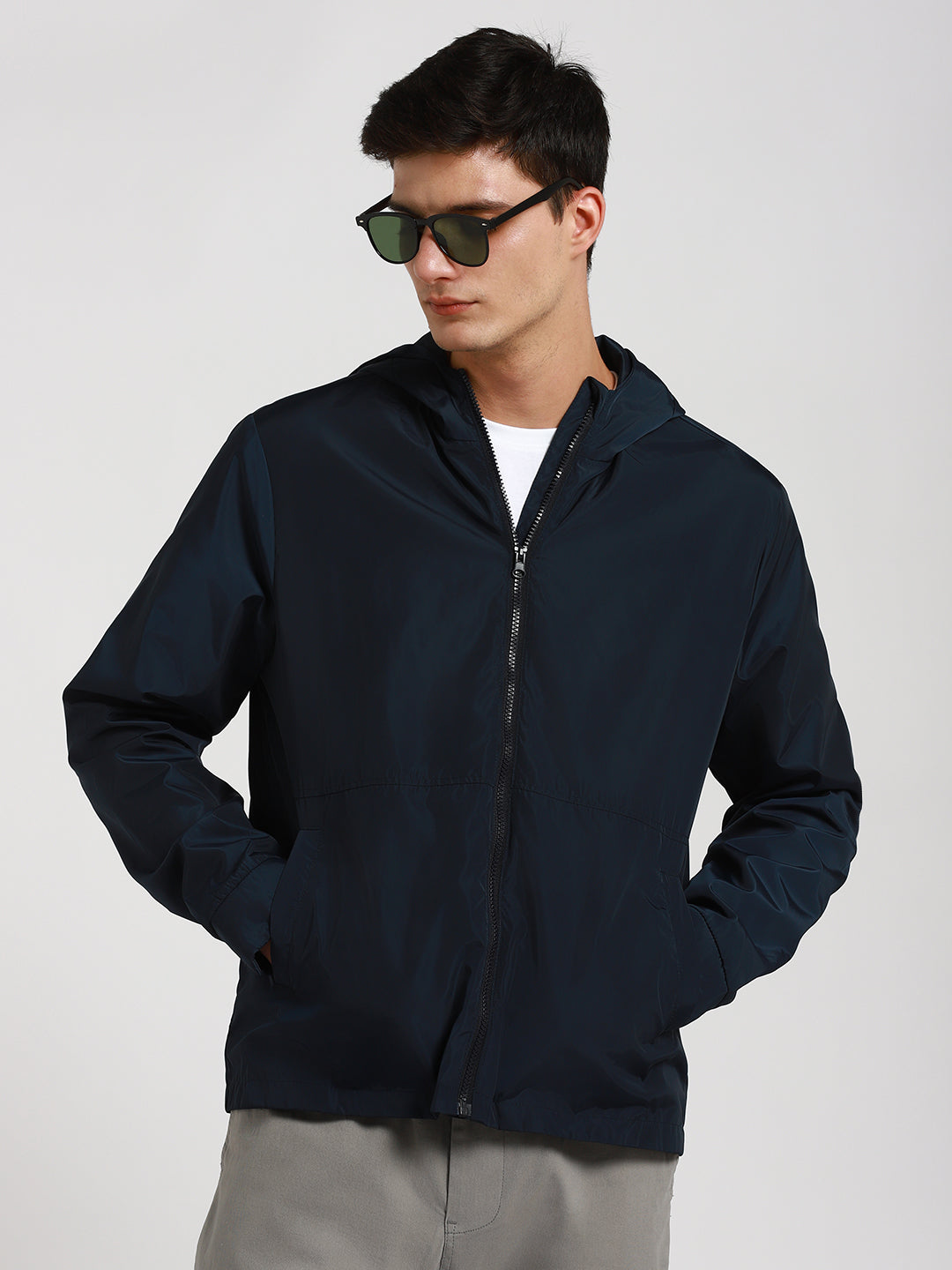 Dennis Lingo Men's Hooded Regular Fit Solid Indigo Jackets – DENNIS LINGO