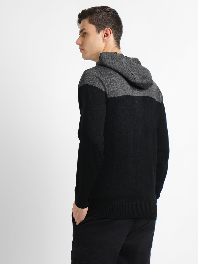 Dennis Lingo Men's Hoodie Regular Fit Solid Anthra Mel Sweater