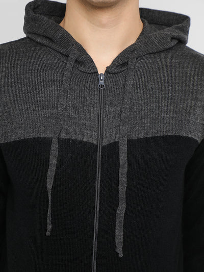 Dennis Lingo Men's Hoodie Regular Fit Solid Anthra Mel Sweater