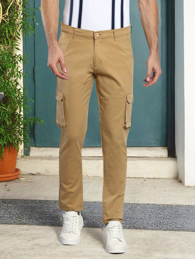 Men's Tapered Fit Cotton Cargo (Dark Khaki)