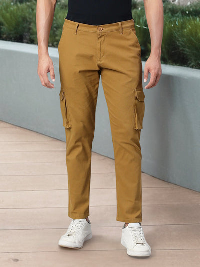 Men's Tapered Fit Cotton Cargo (Khaki)