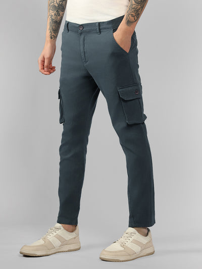 Men's Tapered Fit Cotton Cargo (Steel Grey)