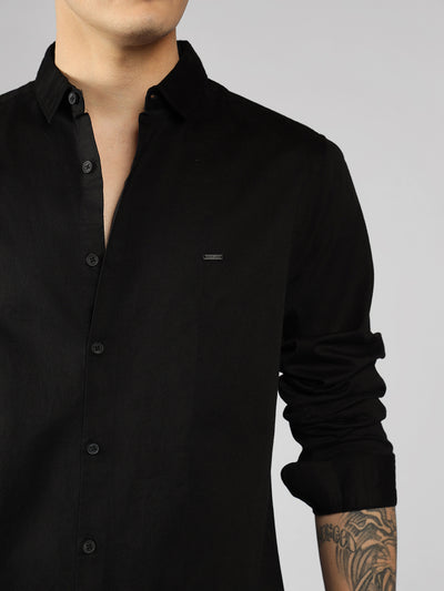 Men's Cotton Solid Slim Fit Full Sleeve Casual Shirt