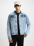 Men's Indigo Washed Regular Fit Fit Collar Full Sleeves Denim Jacket Denim Jacket