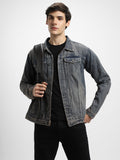 Men's Indigo Washed Regular Fit Fit Collar Full Sleeves Denim Jacket Denim Jacket