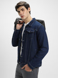 Men's Indigo Washed Regular Fit Fit Collar Full Sleeves Denim Jacket Denim Jacket