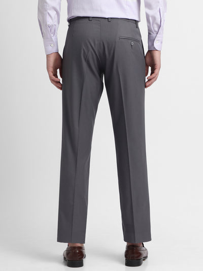 Men's Grey Houndstooth Formal Trousers