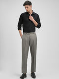 Men's Graphite Grey Solid Formal Trousers