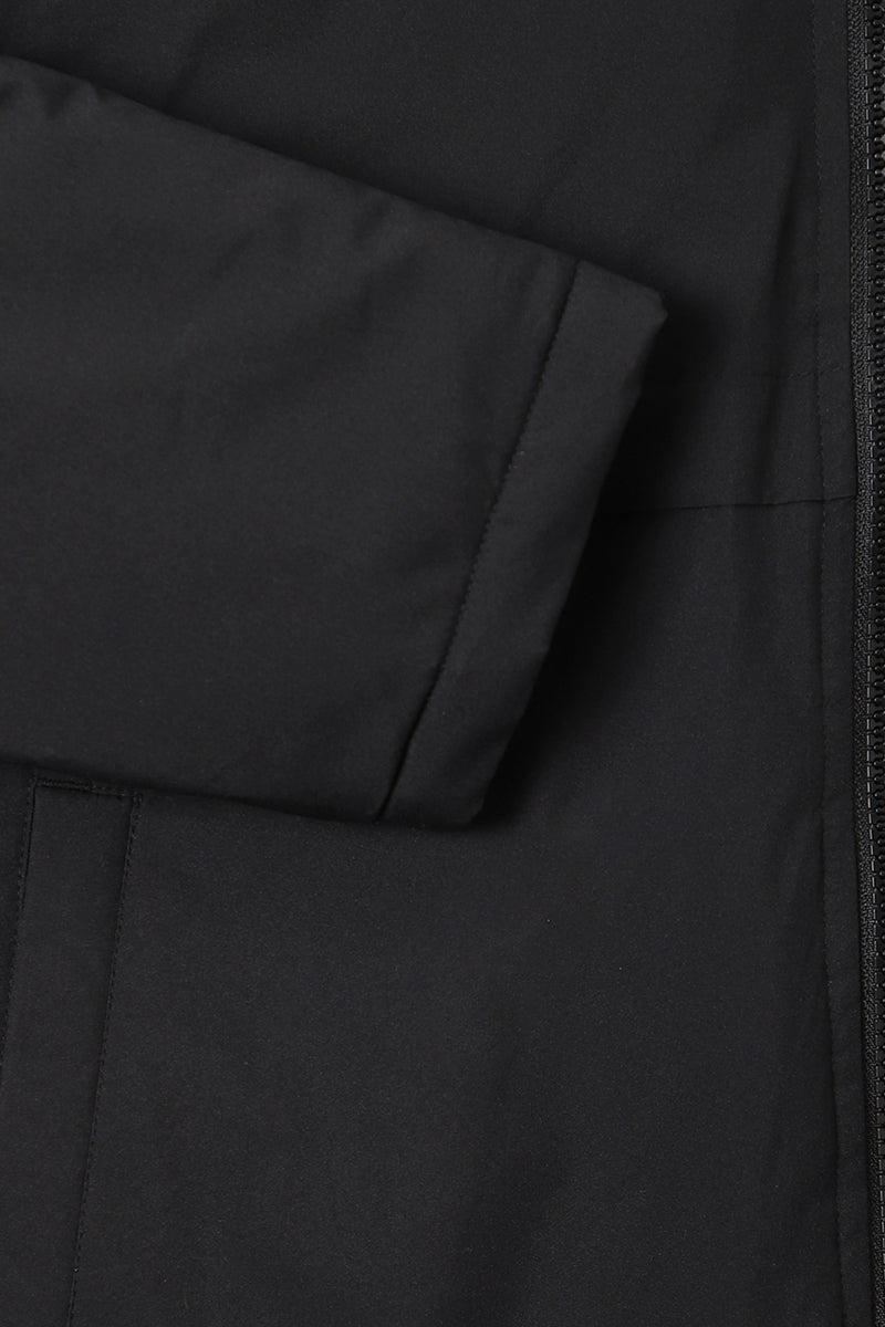 Dennis Lingo Men's Hooded Regular Fit Solid Panelled Black Jackets