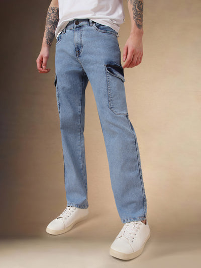 Men's Indigo Relaxed Fit Stretchable jeans