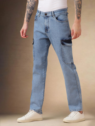 Men's Indigo Relaxed Fit Stretchable jeans