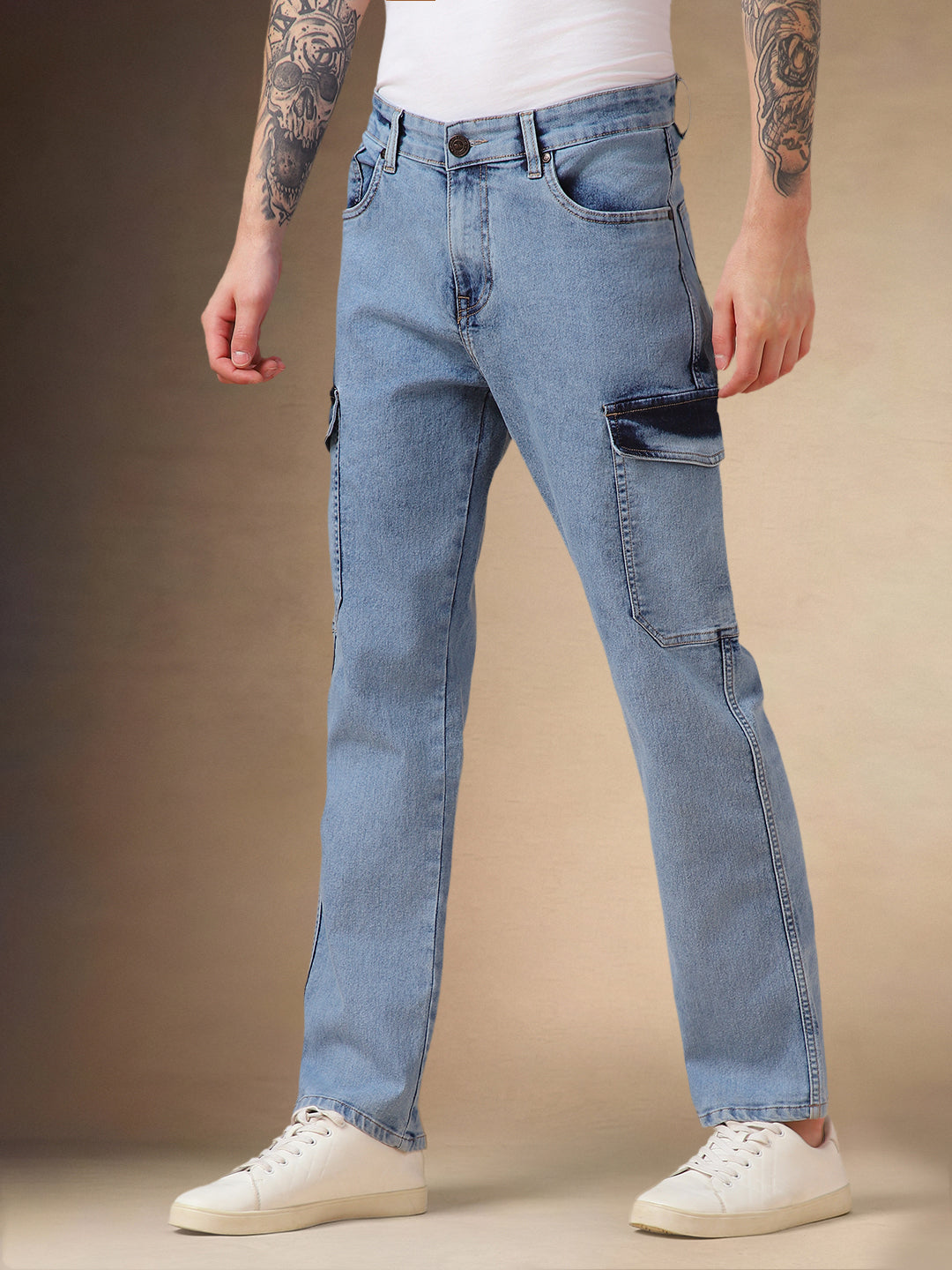 Men's Indigo Relaxed Fit Stretchable jeans