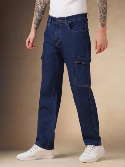 Men's Indigo Relaxed fit Stretchable Jeans