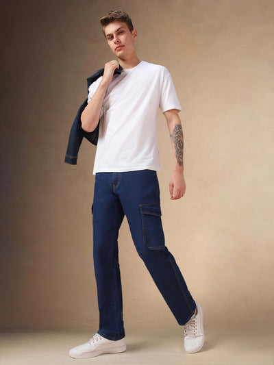 Men's Indigo Relaxed fit Stretchable Jeans