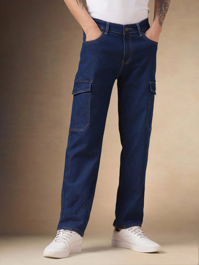 Men's Indigo Relaxed fit Stretchable Jeans