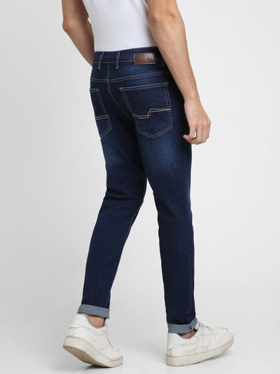 Men's Slim Fit Washed Indigo Stretchable Jeans