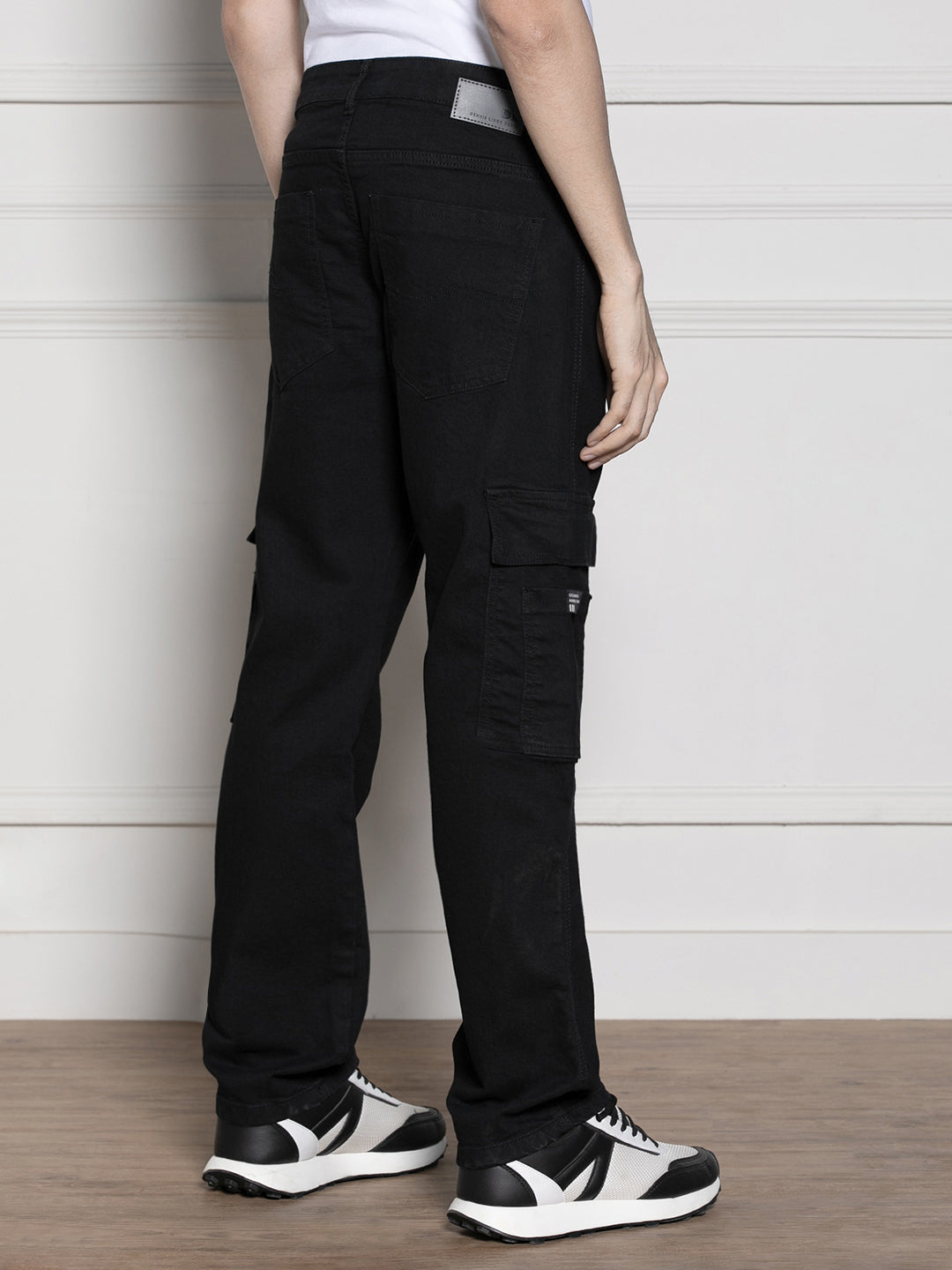 Men's Black Relaxed Fit Stretchable Jeans