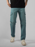 Men's Indigo Solid Relaxed Fit Stretchable Jeans