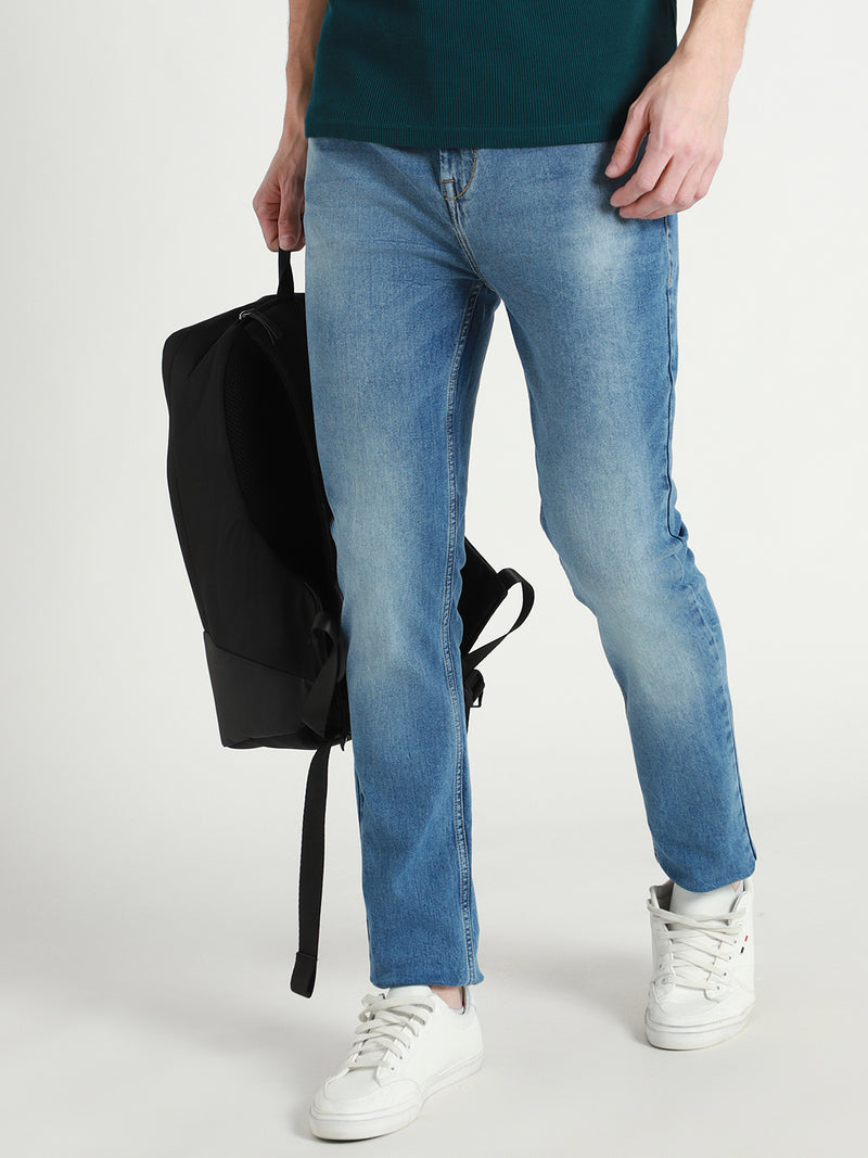 Men's Slim Tapered Fit Mid rise Stretchable Jeans