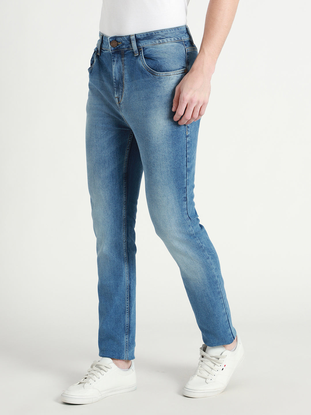 Men's Slim Tapered Fit Mid rise Stretchable Jeans