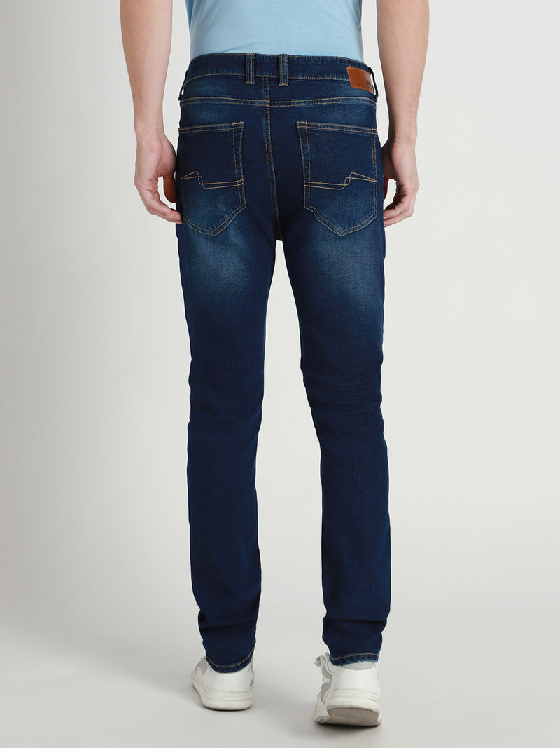 Men's Dark Blue Slim fit Stretchable Jeans