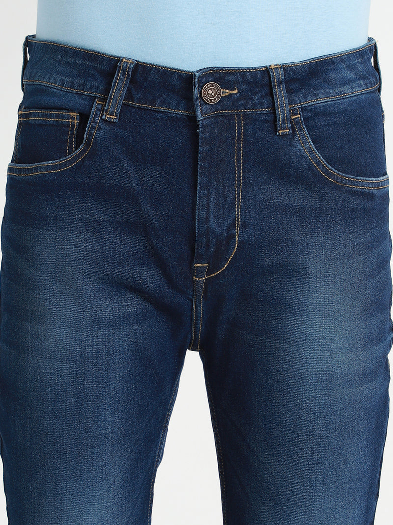 Men's Dark Blue Slim fit Stretchable Jeans