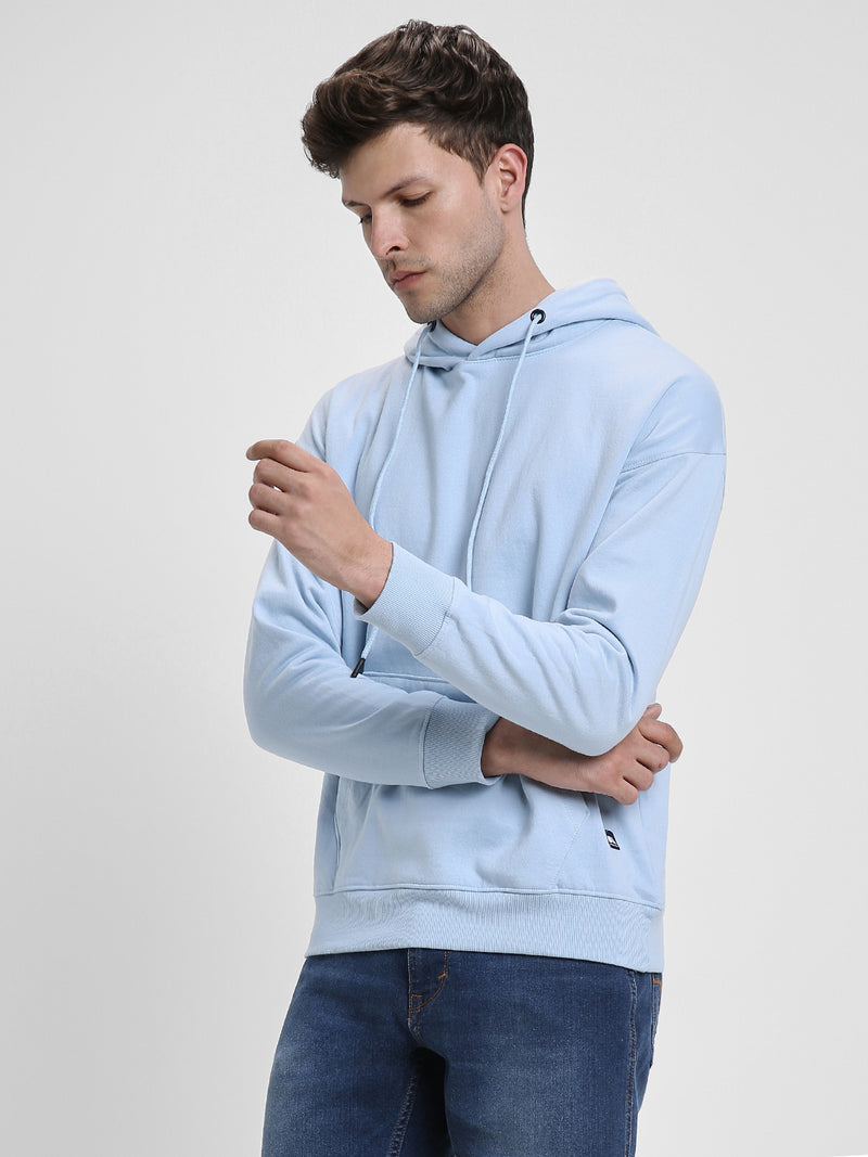 Men's Light Blue Hooded Sweatshirt