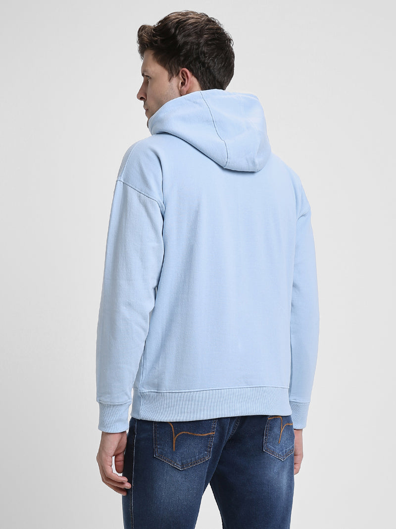 Men's Light Blue Hooded Sweatshirt