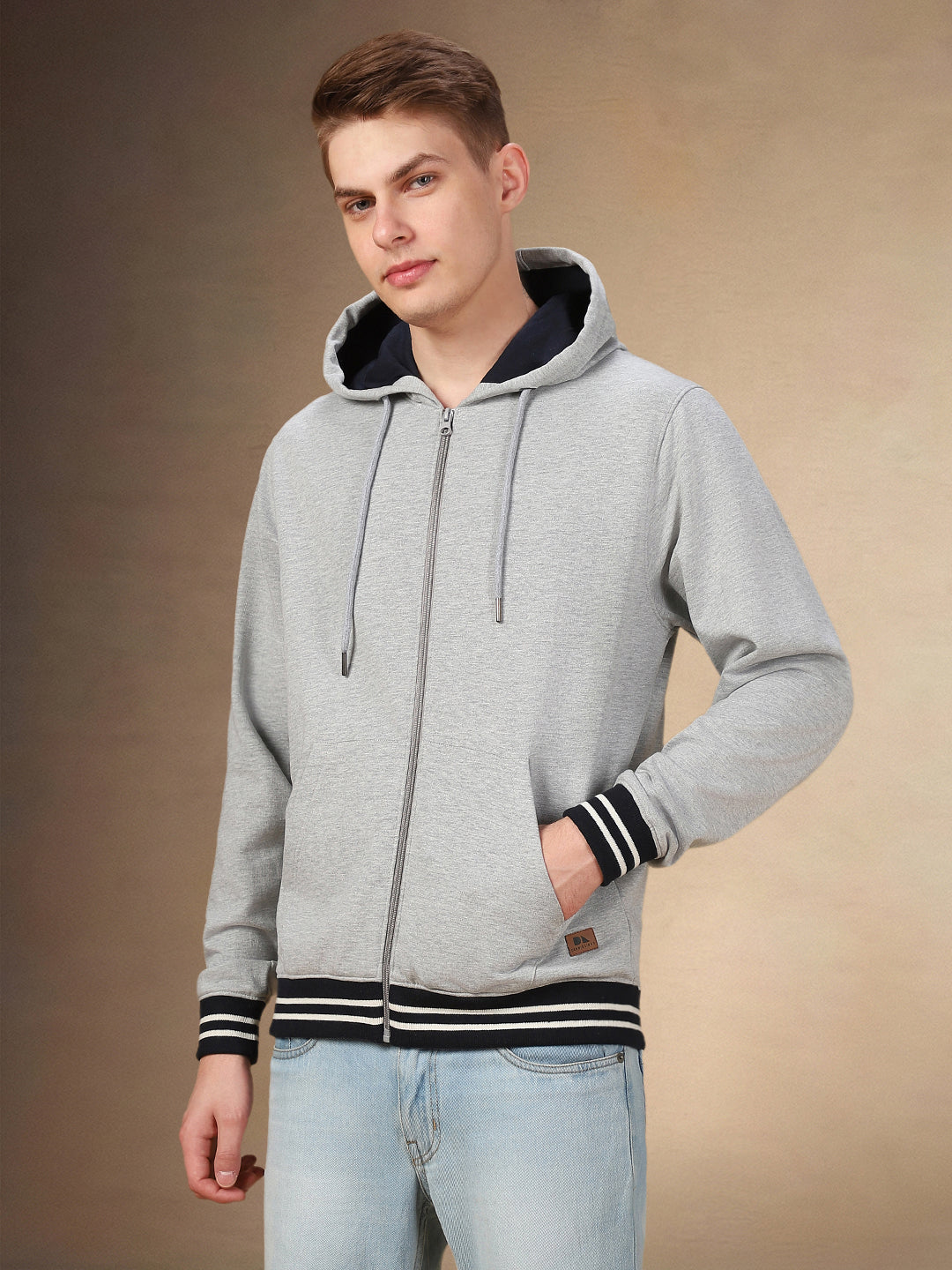 Men's Solid Hooded Full Sleeves Regular Fit Hoodie