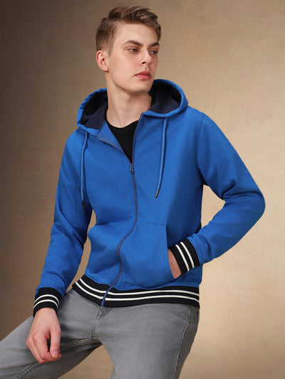 Men's Solid Hooded Full Sleeves Regular Fit Hoodie