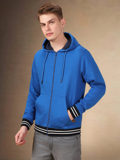 Men's Solid Hooded Full Sleeves Regular Fit Hoodie