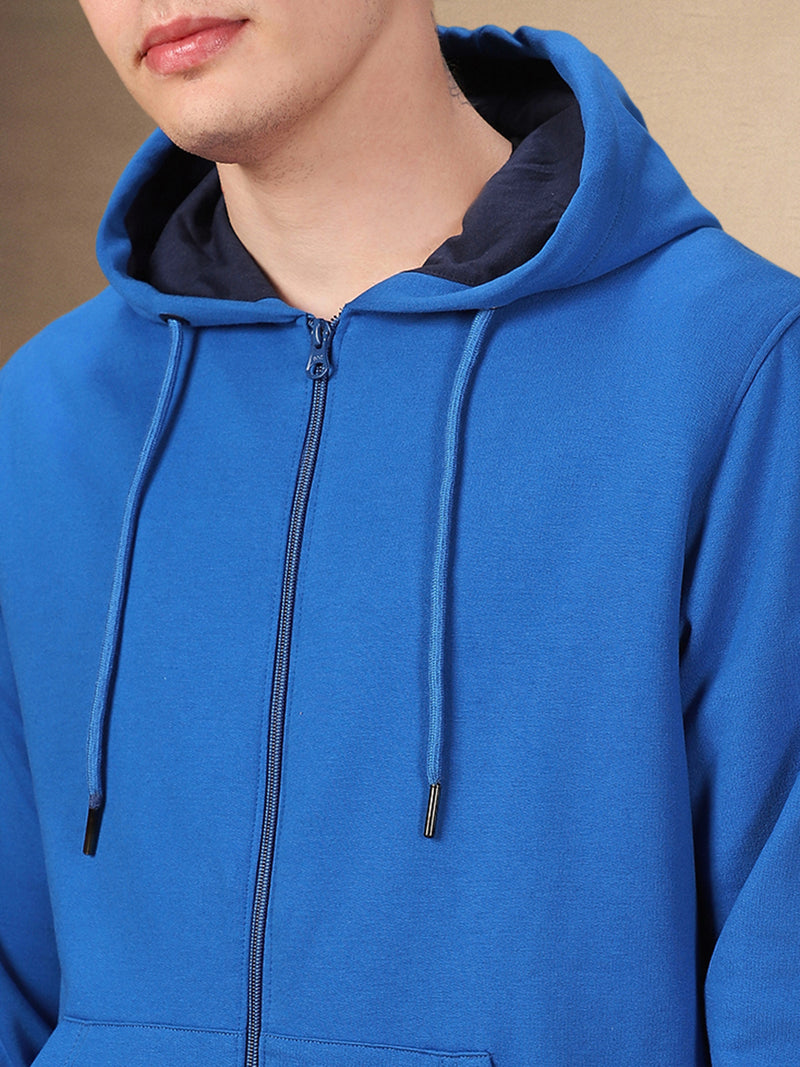 Men's Solid Hooded Full Sleeves Regular Fit Hoodie