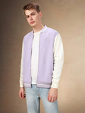 Men's Colorblocked Rib Collar Full Sleeves Regular Fit Sweatshirt