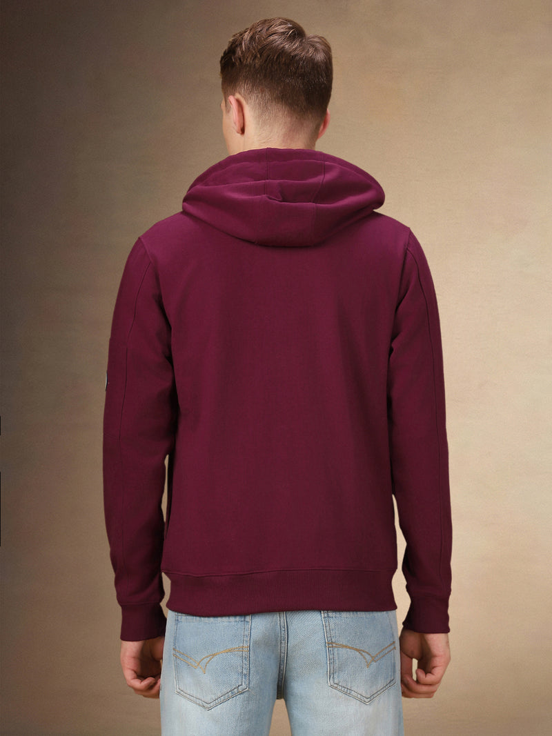 Men's Solid Hooded Full Sleeves Regular Fit Hoodie