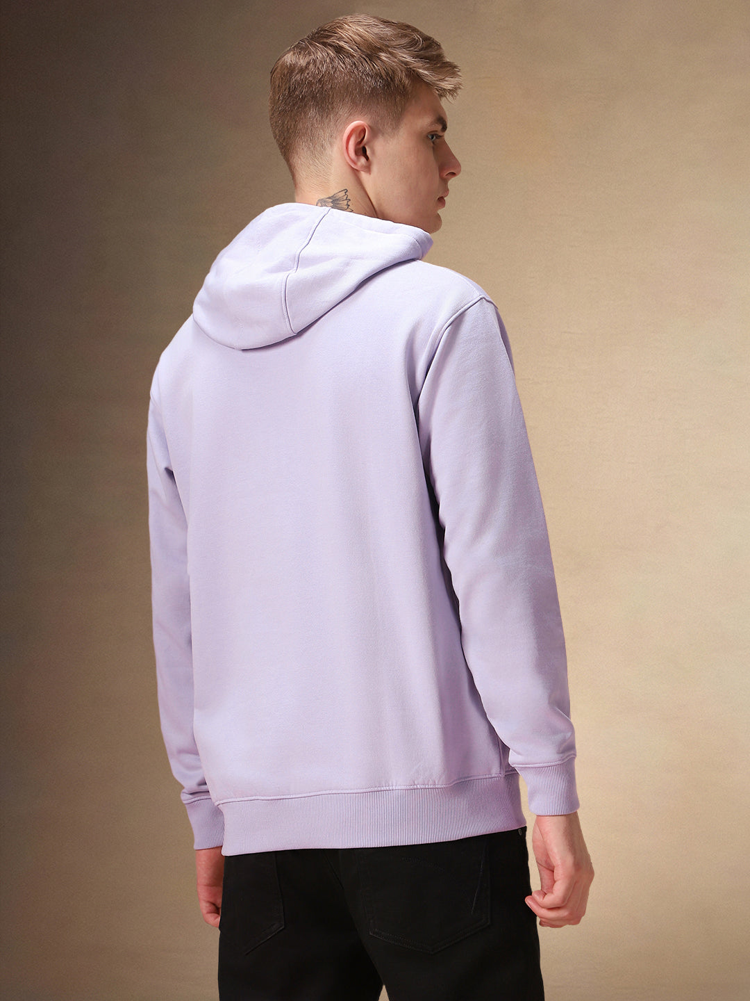 Men's Solid Hooded Full Sleeves Hoodie