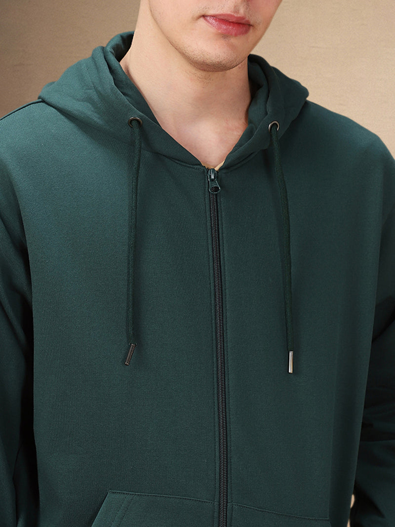 Men's Solid Hooded Full Sleeves Regular Fit Hoodie