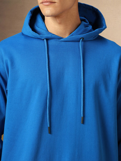 Men's Striped Sleeves Hooded Full Sleeves Hoodie