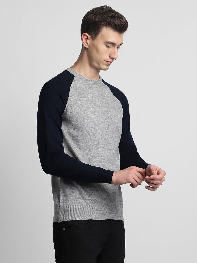 Men's Round neck Colorblock Pullover Sweater