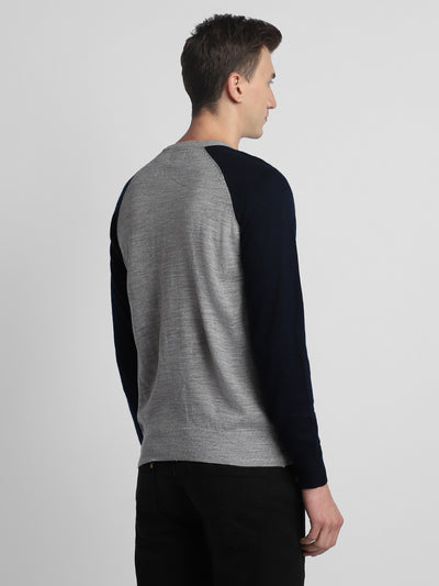 Men's Round neck Colorblock Pullover Sweater