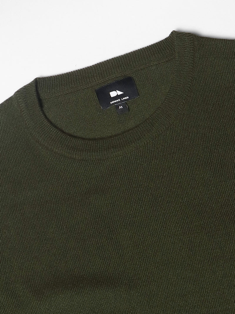 Dennis Lingo Men's Mock Regular Fit Colorblock Raglan Teal Green Sweater