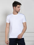 Dennis Lingo Men's White Round Neck Solid Regular Fit T-Shirt