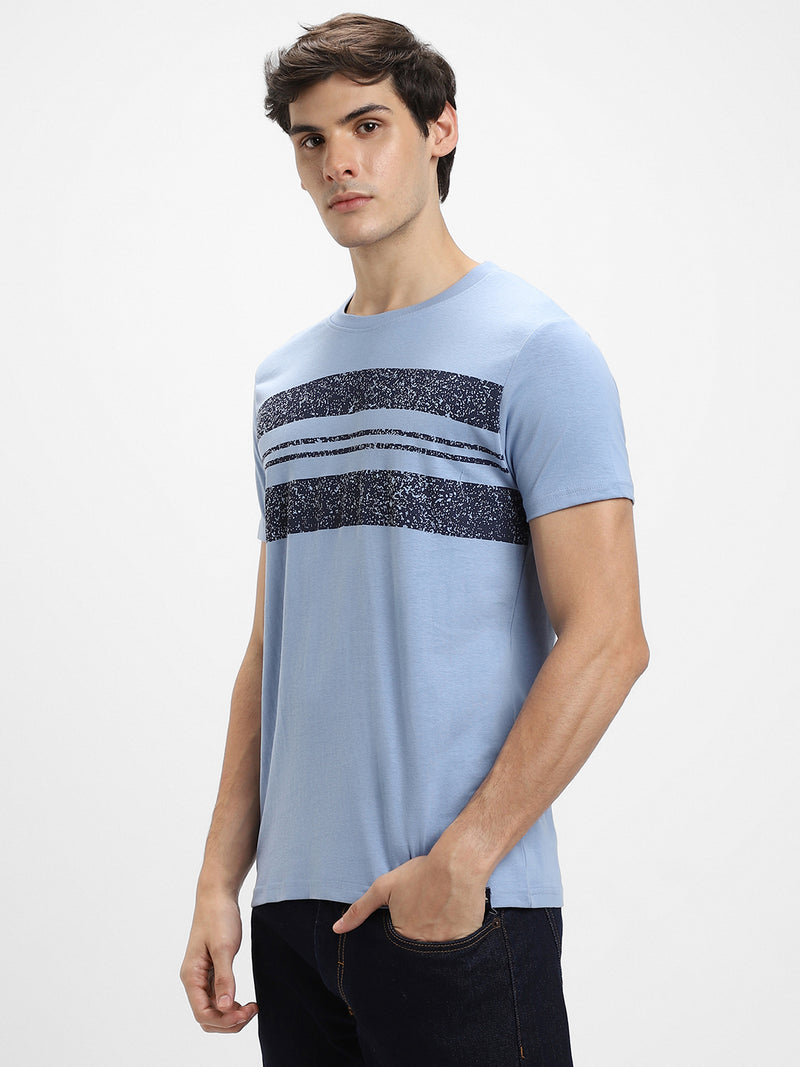 Dennis Lingo Colourblocked Round Neck Regular Fit Cotton T-shirt