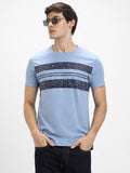 Dennis Lingo Colourblocked Round Neck Regular Fit Cotton T-shirt