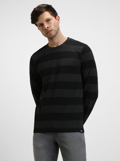 Dennis Lingo Striped Polo Collar Pure Cotton T-shirt