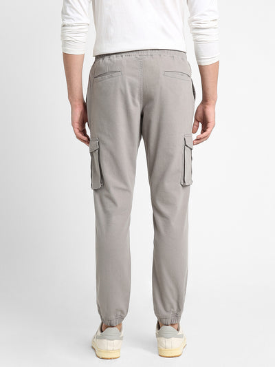 Men's Graphite Grey Solid Cargo Joggers