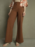 DL Woman Brown Flared Trousers