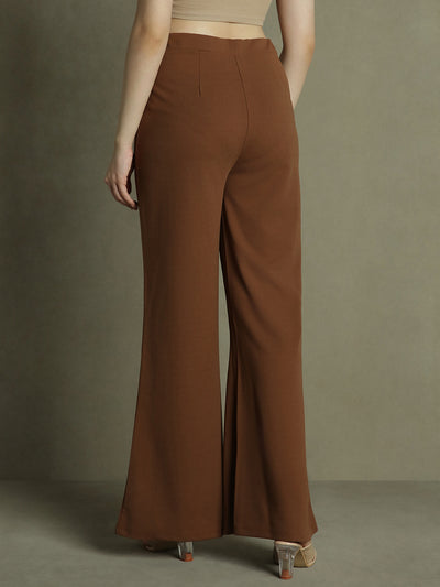 DL Woman Brown Flared Trousers